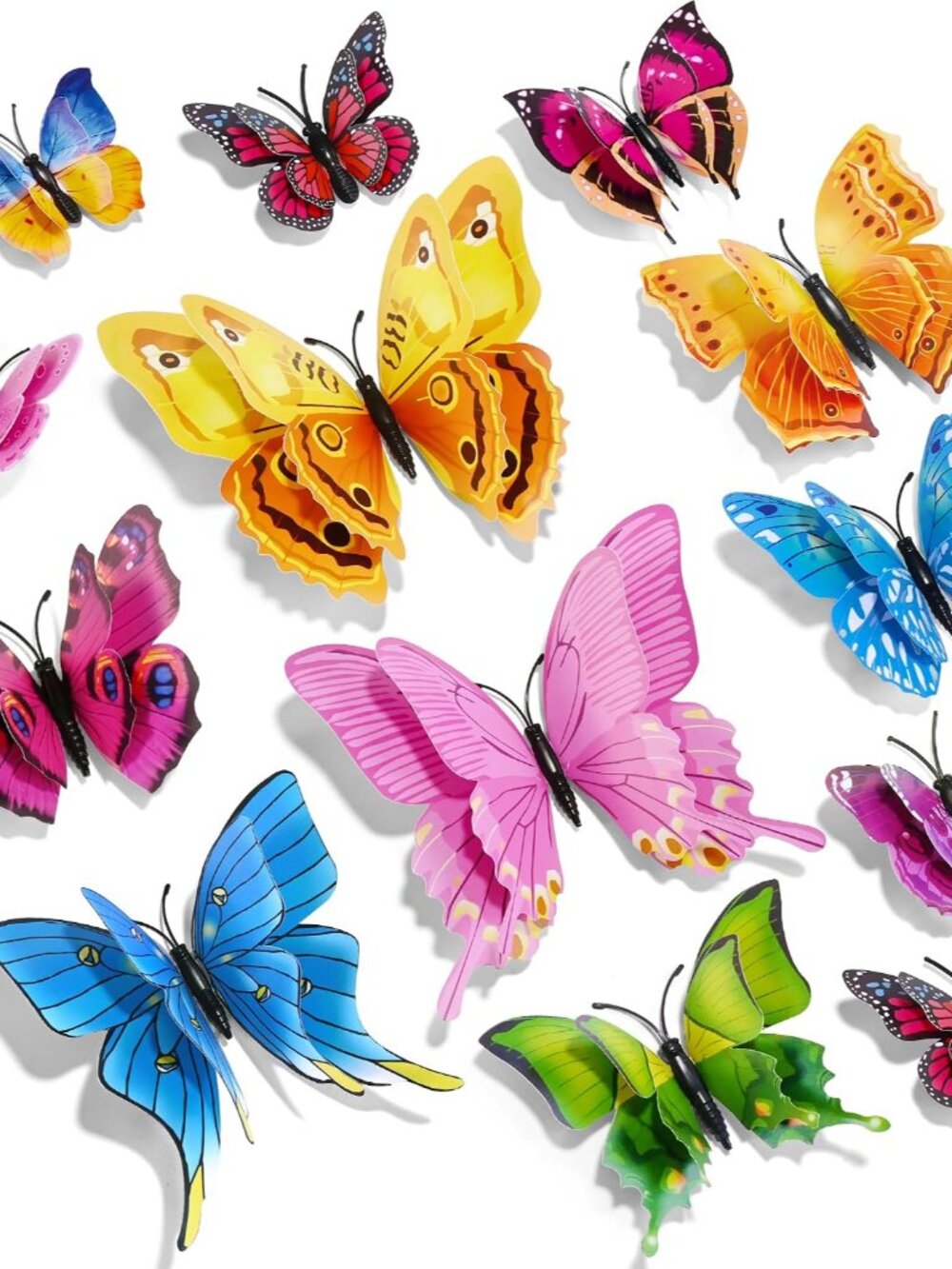 3D Butterfly Wall Decor, 24 Pcs Double Layer Butterfly Decorations for Party Dec